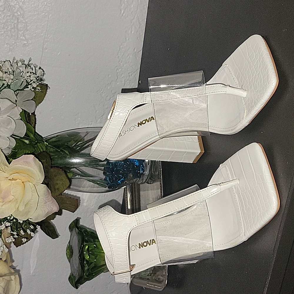 Beautiful white and clear heels